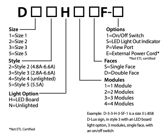 L-858 D-LUX Guidance Signs