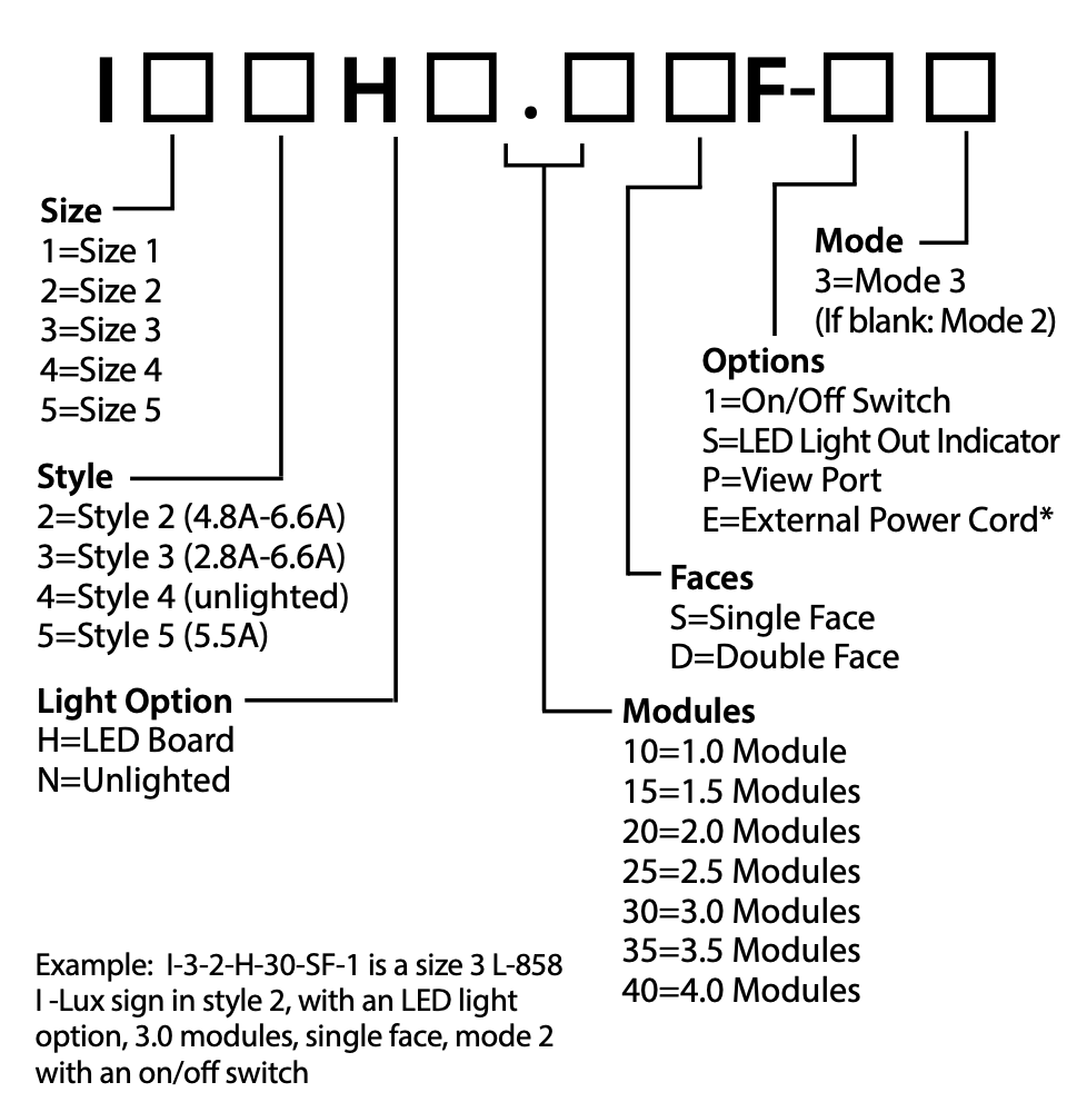 L-858 I-LUX Guidance Signs