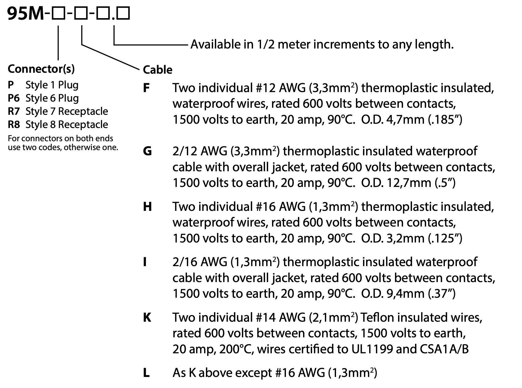 L-823 Secondary Cable Assemblies